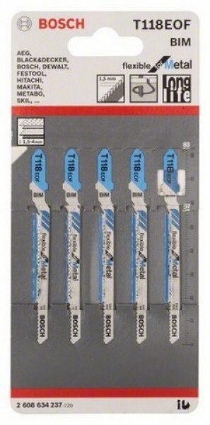 

Набор пилок Bosch 5шт T118 EOF 2608634237