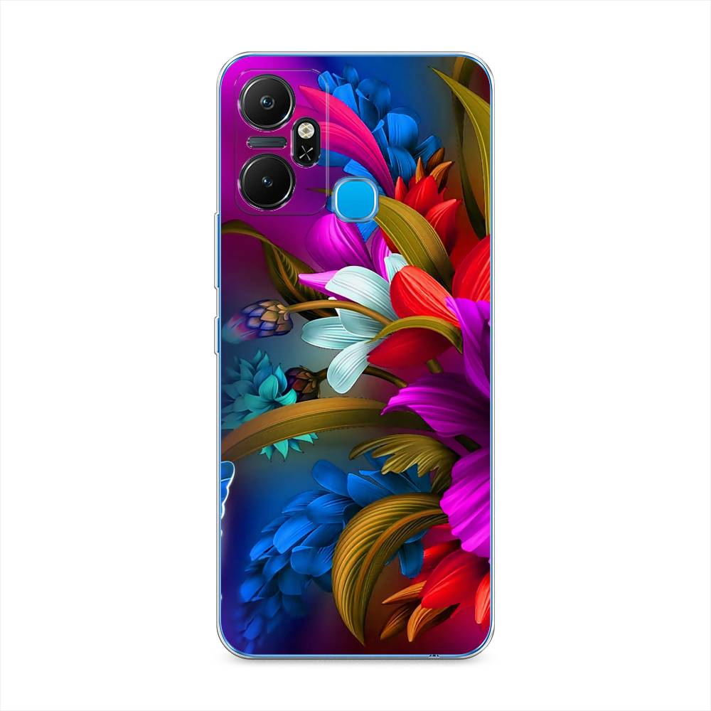 

Чехол для Infinix Smart 6 Plus "Фантастические цветы", Фиолетовый;красный;синий, 3102350-2