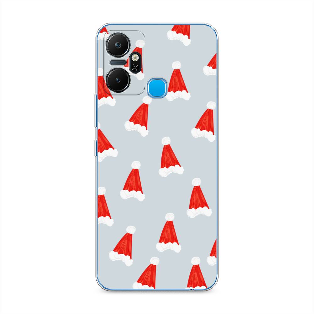

Чехол для Infinix Smart 6 Plus "Новогодние шапочки", Белый;красный;серый, 3102350-5