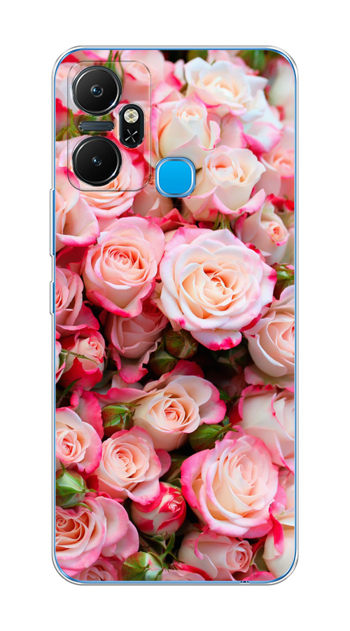 

Чехол на Infinix Smart 6 Plus "Много роз", Розовый, 3102350-2