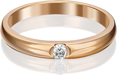 

Кольцо из золота р. 20 PLATINA jewelry 01-0813-00-101-1110-30, бриллиант, 01-0813-00-101-1110-30