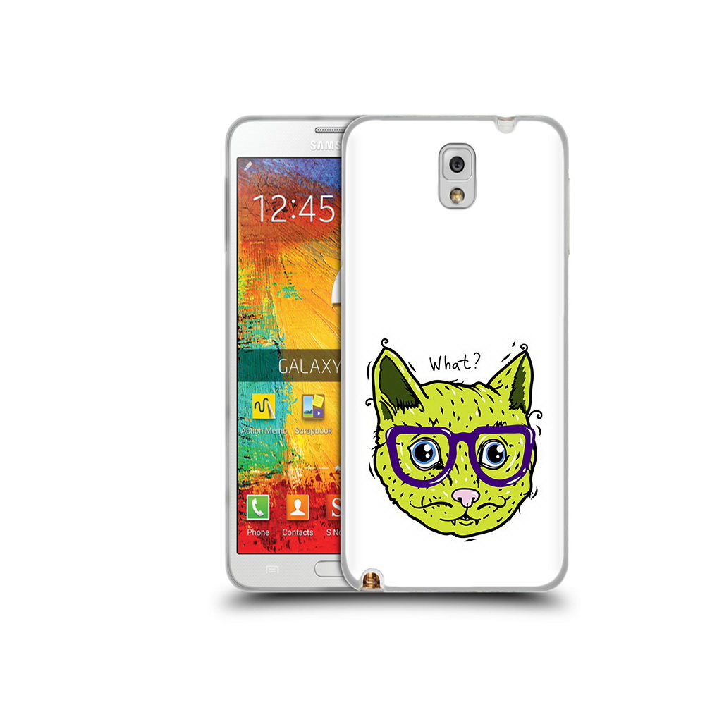 

Чехол MyPads Tocco для Samsung Galaxy Note 3 Зеленый кот, Прозрачный, Tocco