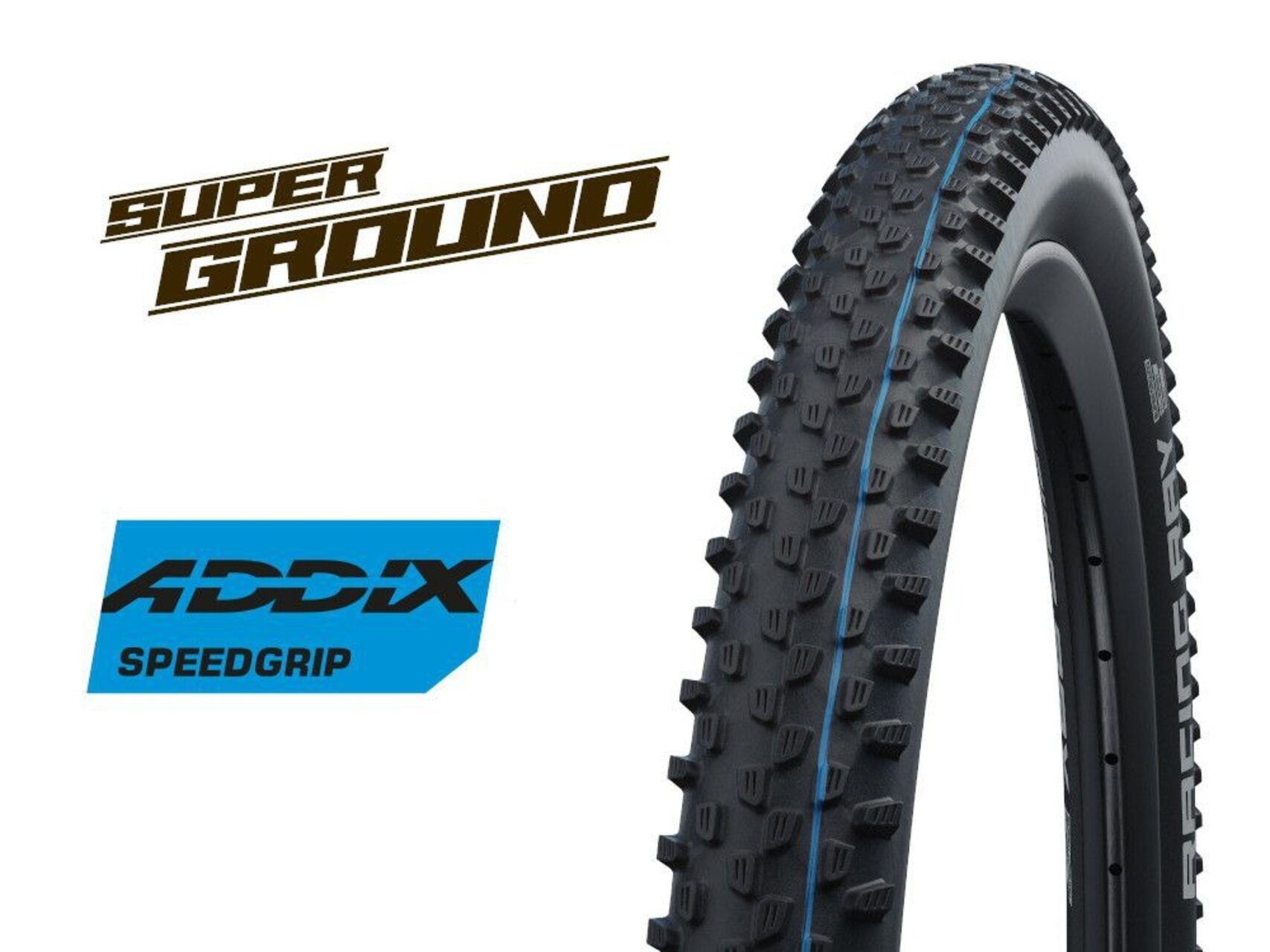 

Покрышка 29x2.10 SCHWALBE RACING RAY Evo Super Ground ADDIX TLE Кевлар, Черный