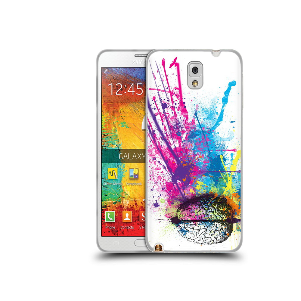 

Чехол MyPads Tocco для Samsung Galaxy Note 3 яркий красочный мозг, Прозрачный, Tocco