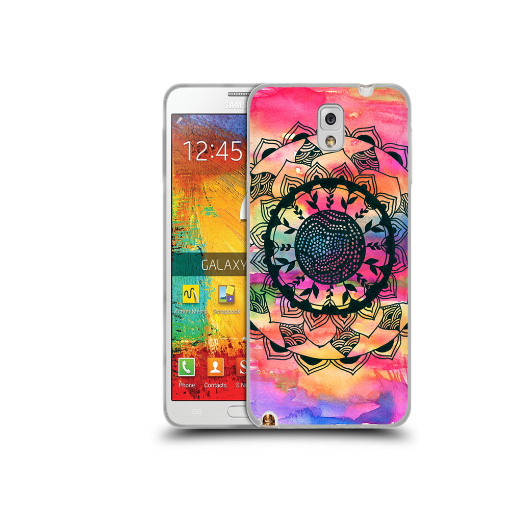 

Чехол MyPads Tocco для Samsung Galaxy Note 3 яркая абстракция круглый цветок, Прозрачный, Tocco