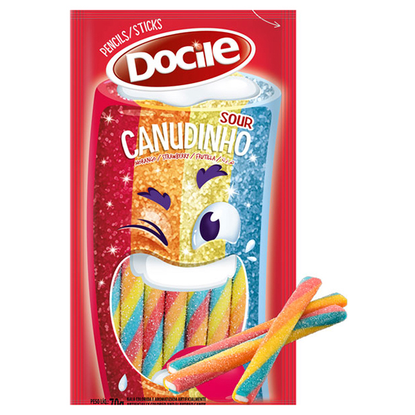 

DOCILE SOUR цветные карандаши со вкусом клубники 15 грамм Упаковка 12 шт