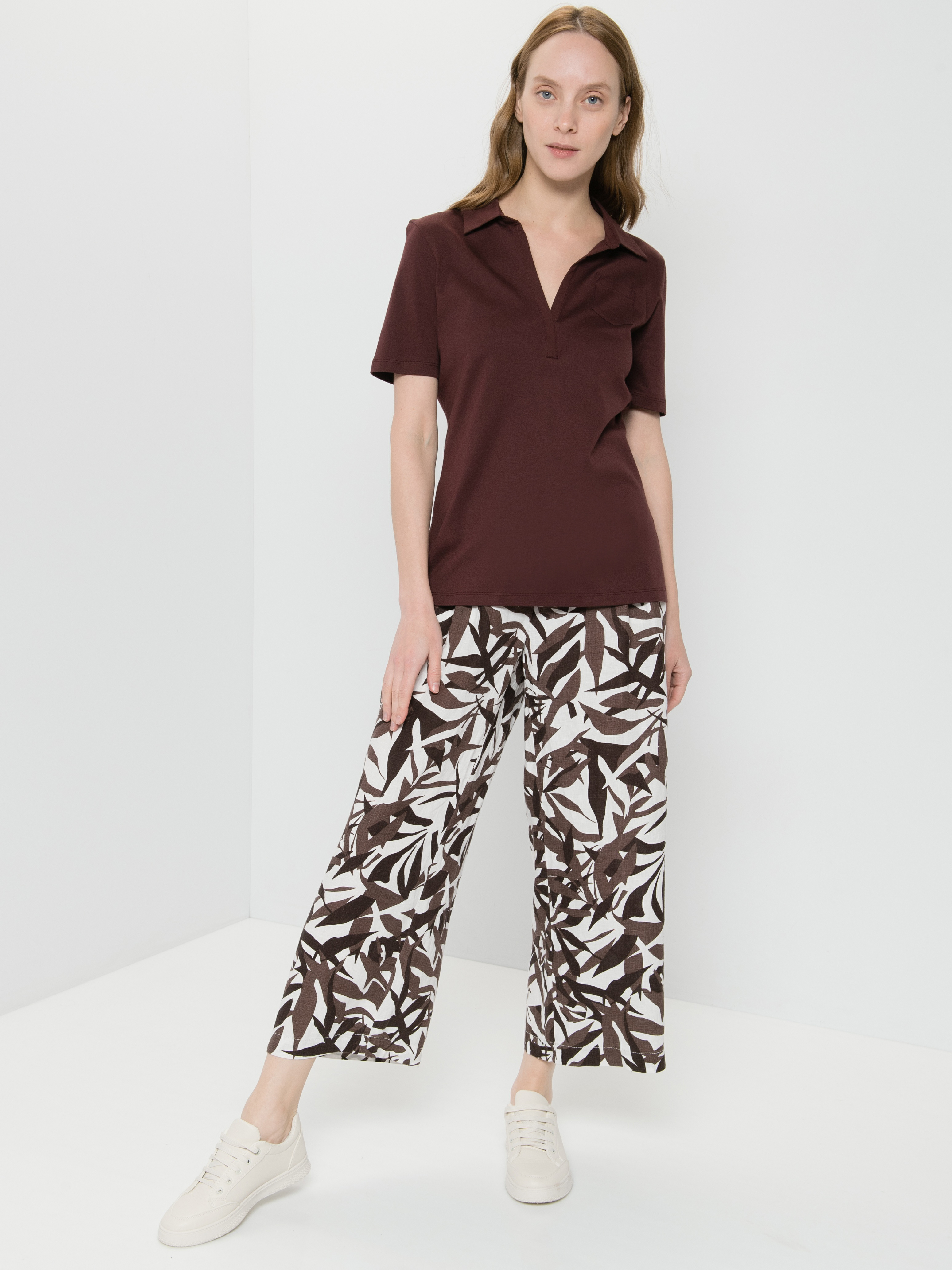 

Футболка женская Gerry Weber 670051-44013-60693 бордовая 46, 670051-44013-60693