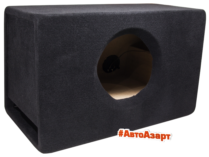 

Корпус для сабвуфера AMP P005 10", щель с боку, 45л, МДФ, 38-40Гц, Черный, P005