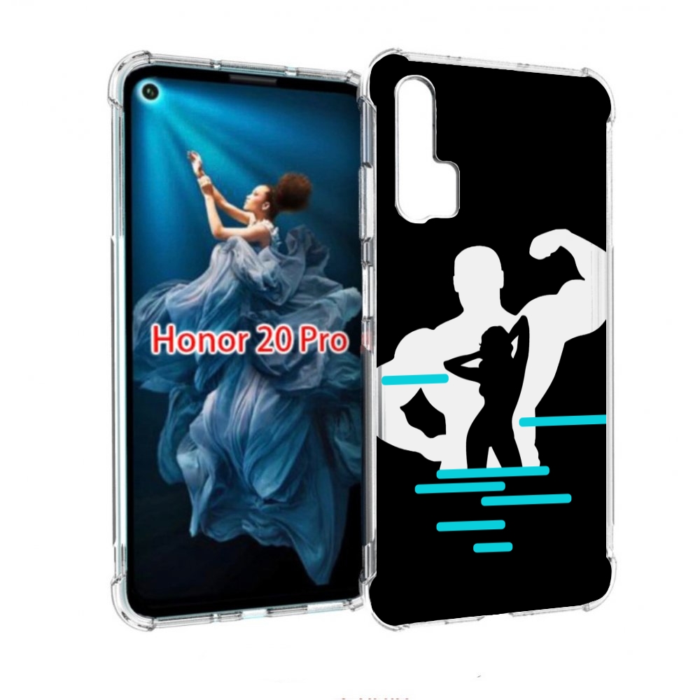 

Чехол бампер MyPads фитнес-тренировка для Honor 20 Pro противоуд, Прозрачный, Tocco