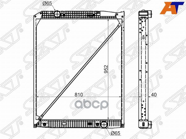 SAT Радиатор MERCEDES ACTROS TRUCK 1996-