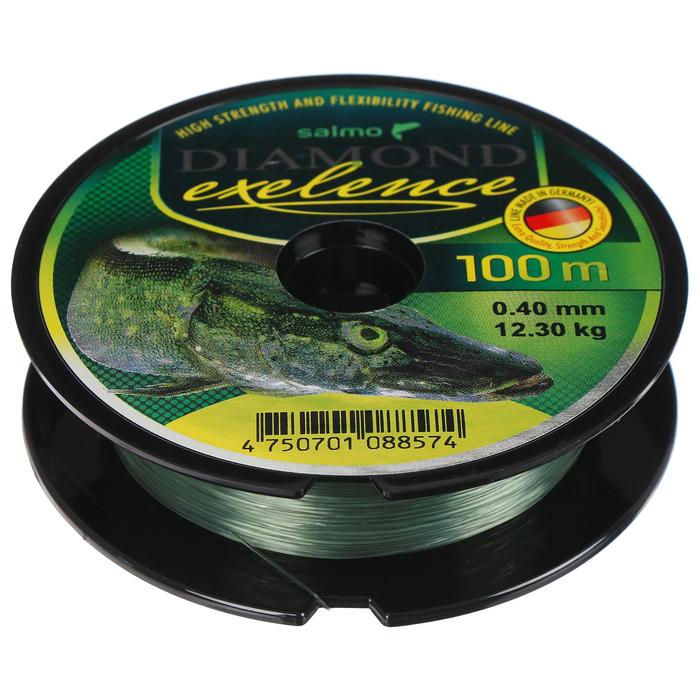

Salmo Леска монофильная Salmo Diamond EXELENCE (4027-015 (100 м 0,15мм) ), Зеленый