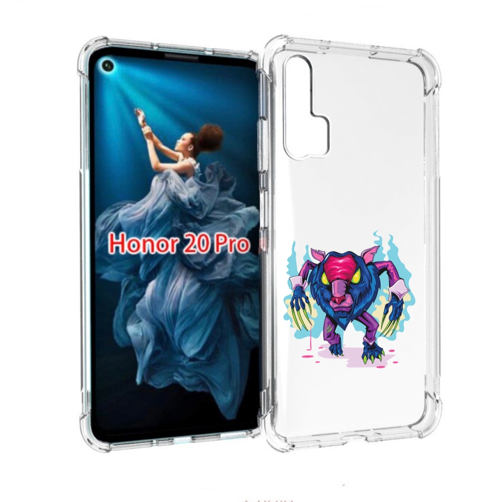 

Чехол бампер MyPads фиолетовая-россомаха для Honor 20 Pro против, Прозрачный, Tocco