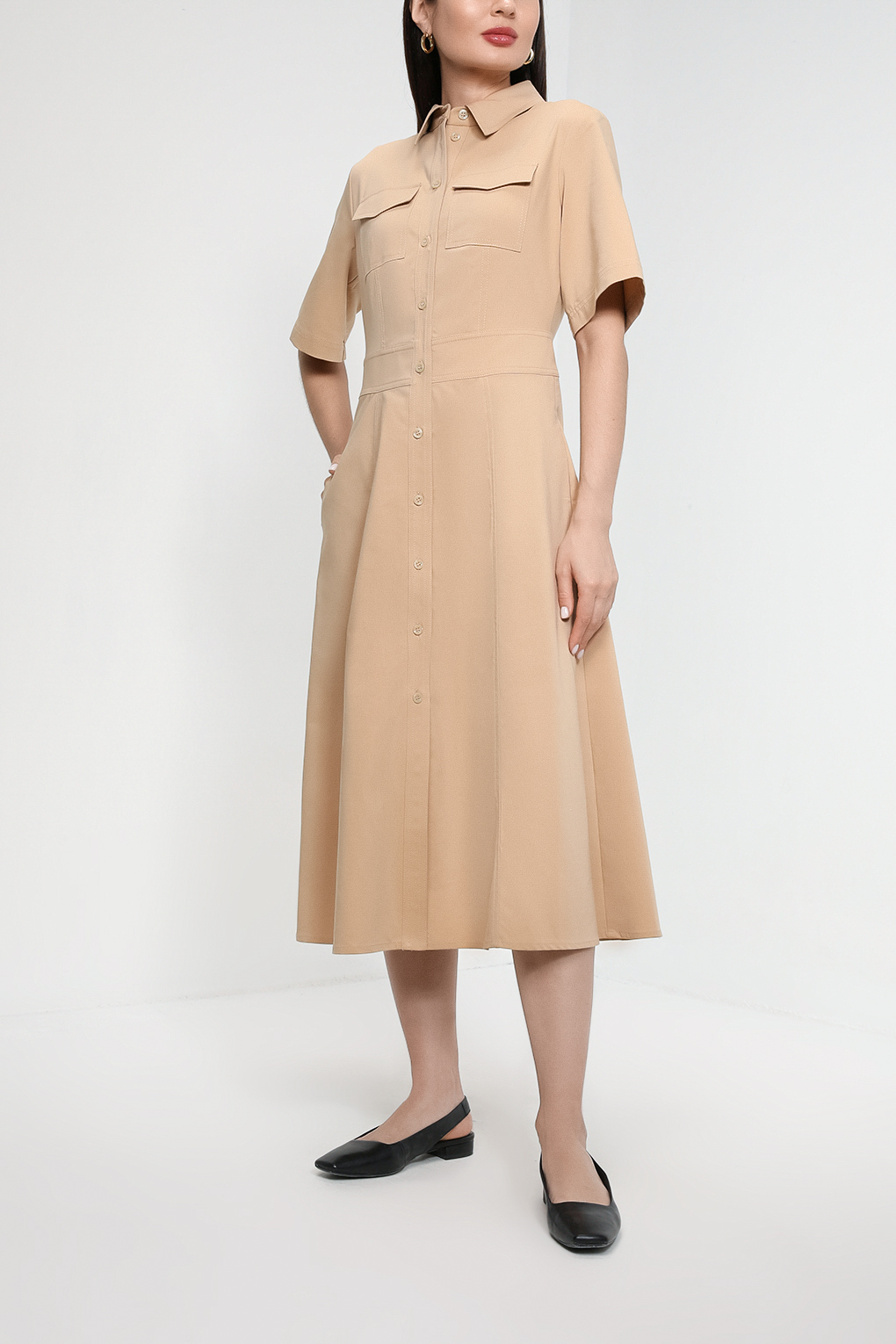 

Платье женское SABRINA SCALA SS23045303 бежевое S, Бежевый, SS23045303