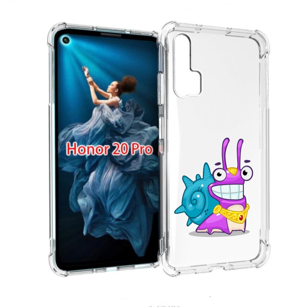 

Чехол бампер MyPads улитка-принц для Honor 20 Pro противоударный, Прозрачный, Tocco