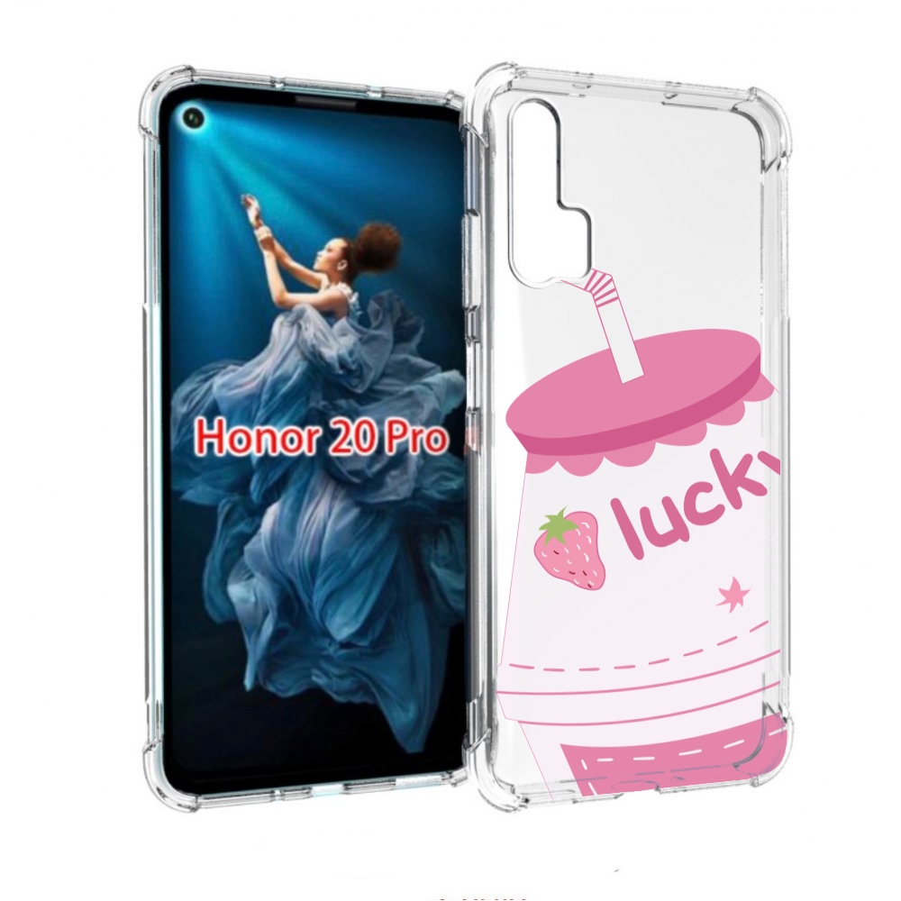

Чехол бампер MyPads удачный-напиток для Honor 20 Pro противоударный, Прозрачный, Tocco