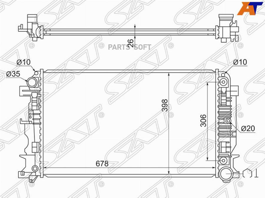 SAT Радиатор MERCEDES SPRINTER / VW CRAFTER 06-