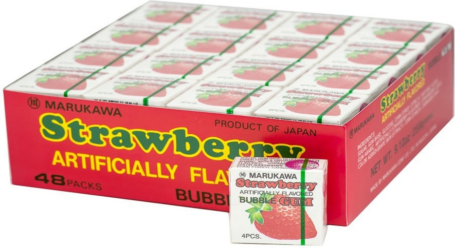 

Жевательная резинка MARUKAWA вкус Клубника шары Упаковка 48 шт
