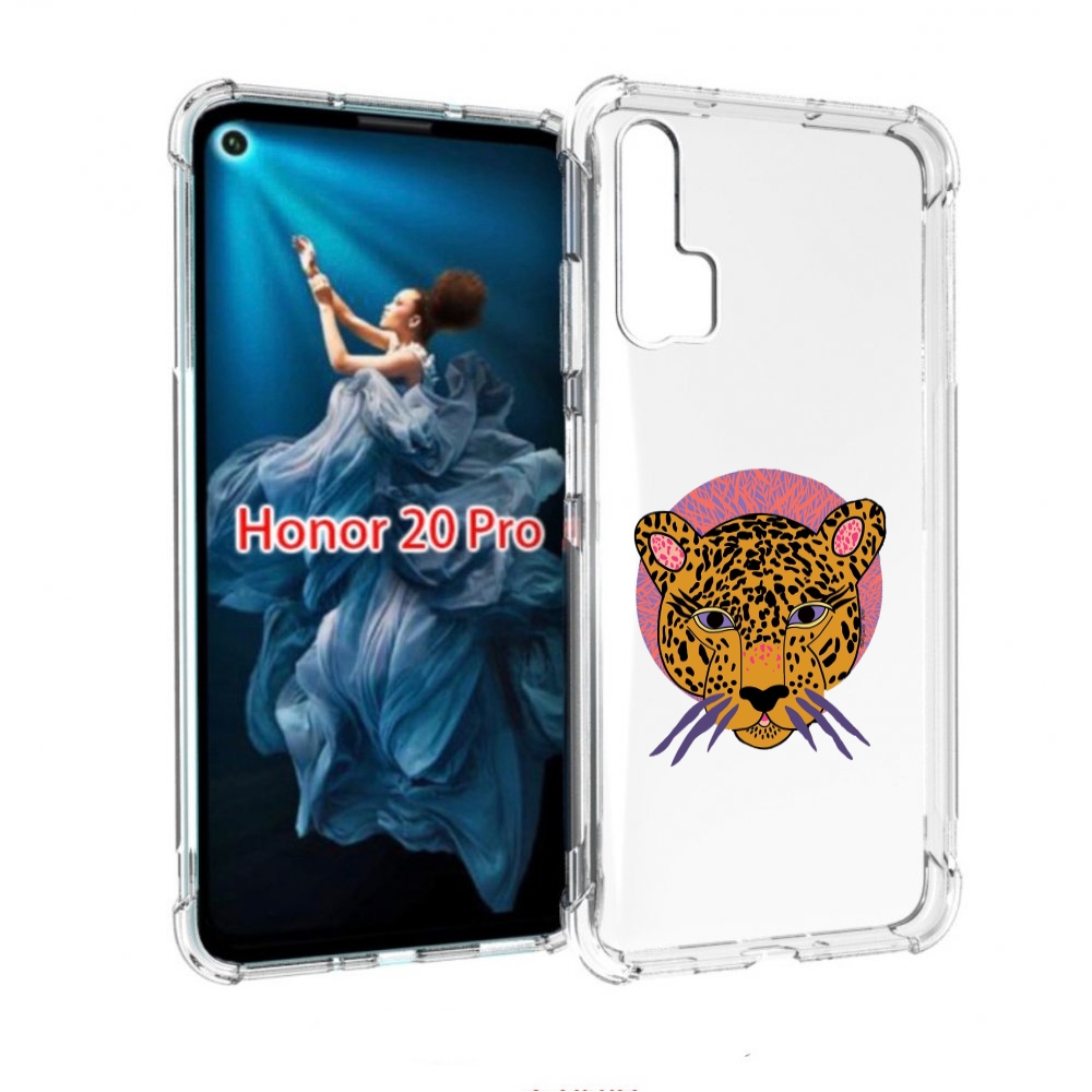 

Чехол бампер MyPads тигр-в-кругу для Honor 20 Pro противоударный, Прозрачный, Tocco