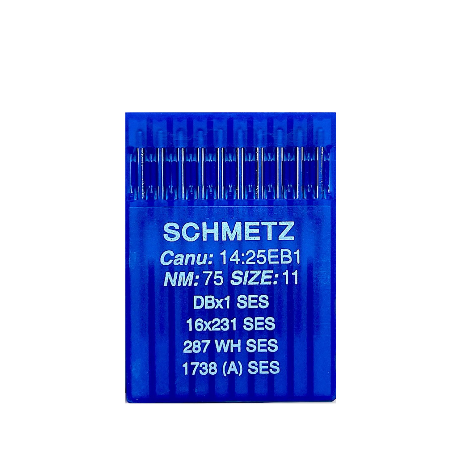 Иглы Schmetz DBx1 №75 SES для трикотажа для промышленных швейных машин иглы dbx1 90 schmetz тонкая колба для промышленных швейных машин