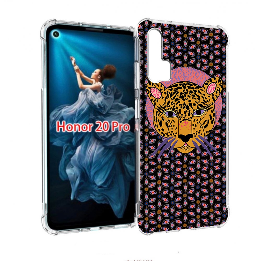 

Чехол бампер MyPads тигр-в-глазах для Honor 20 Pro противоударный, Прозрачный, Tocco