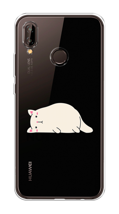 

Чехол на Huawei Nova 3 "Cat not today", Белый;розовый;черный, 66150-1