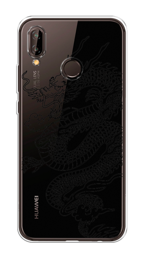 

Чехол на Huawei Nova 3 "Большой китайский дракон", Черный;серый, 66150-1