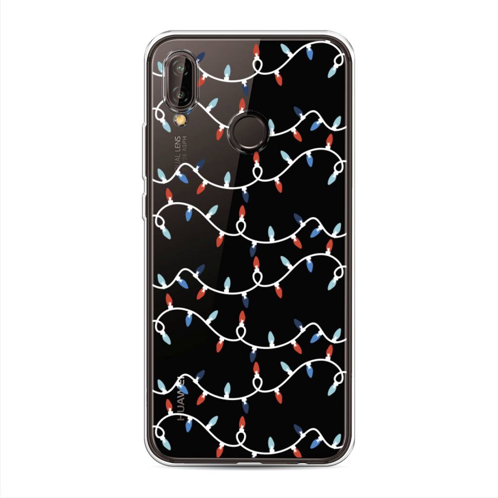 

Чехол на Huawei Nova 3 "Разноцветная гирлянда", Белый;красный;синий, 66150-5