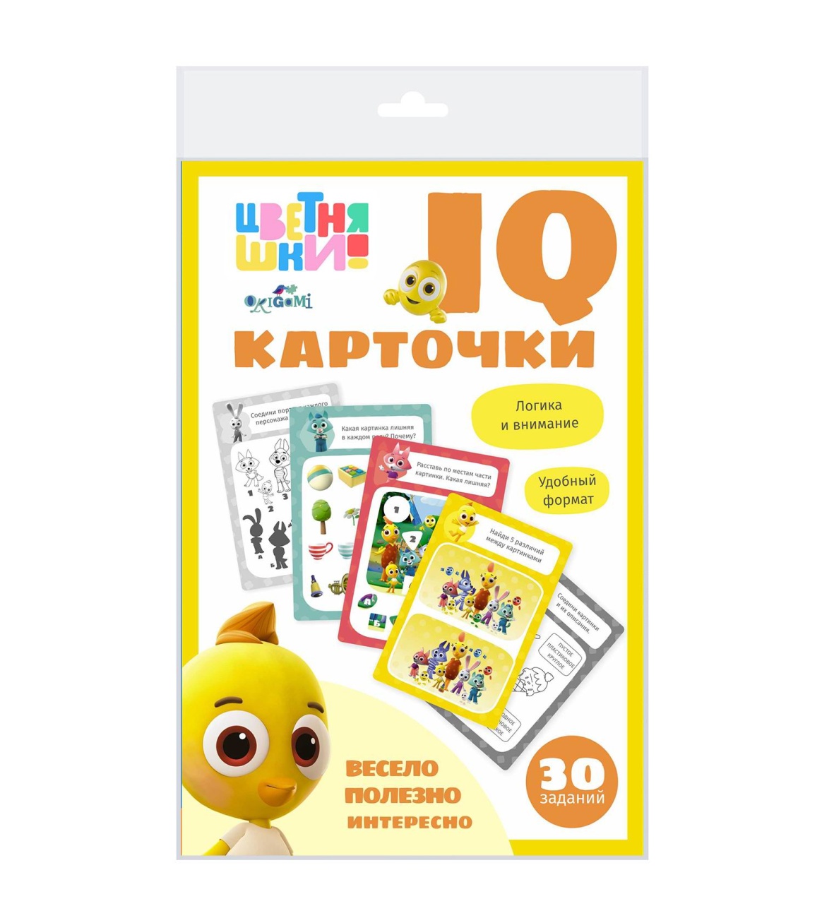 Настольная игра Оригами Цветняшки IQ-карточки Логика и внимание 07988