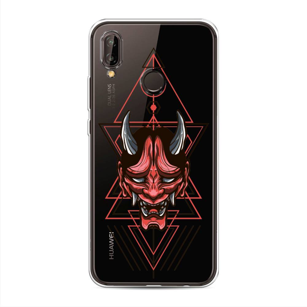 

Чехол на Huawei Nova 3 "Hanya Oni mask", Серый;красный;черный, 66150-4