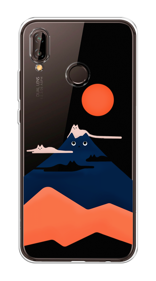 

Чехол на Huawei Nova 3 "Кот-гора", Черный;оранжевый, 66150-4