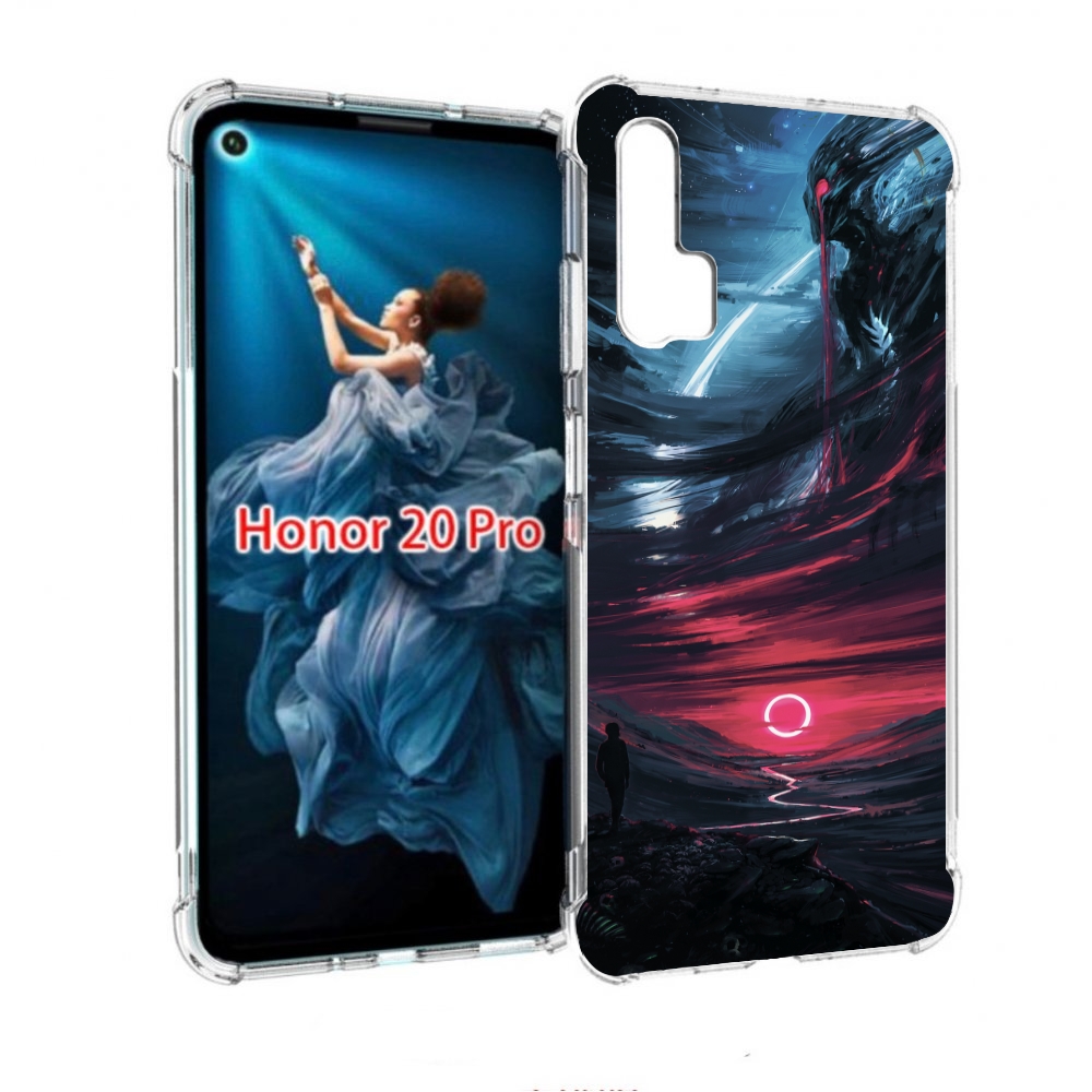 

Чехол бампер MyPads страшный мир для Honor 20 Pro противоударный, Прозрачный, Tocco