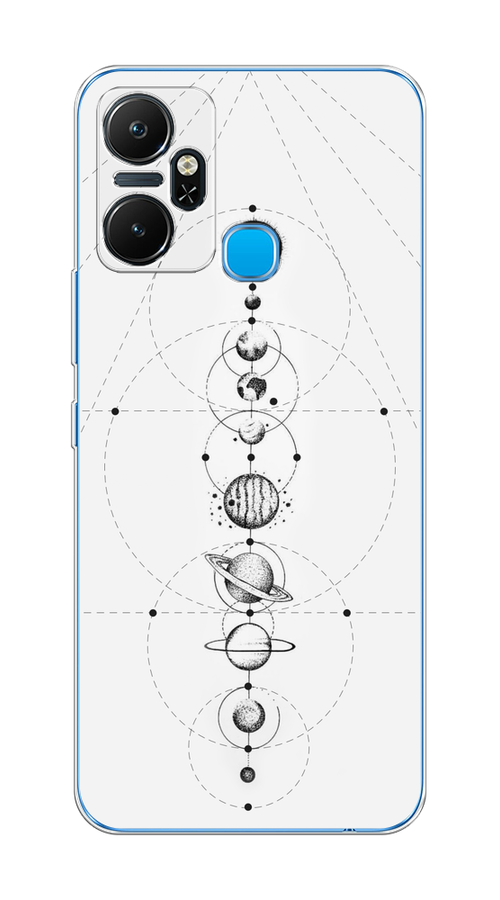

Чехол на Infinix Smart 6 Plus "Парад планет", Серый, 3102350-2