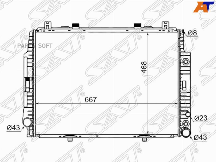 

SAT Радиатор MERCEDES S-CLASS W140 4.0/4.2/5.0/6.0 91-98