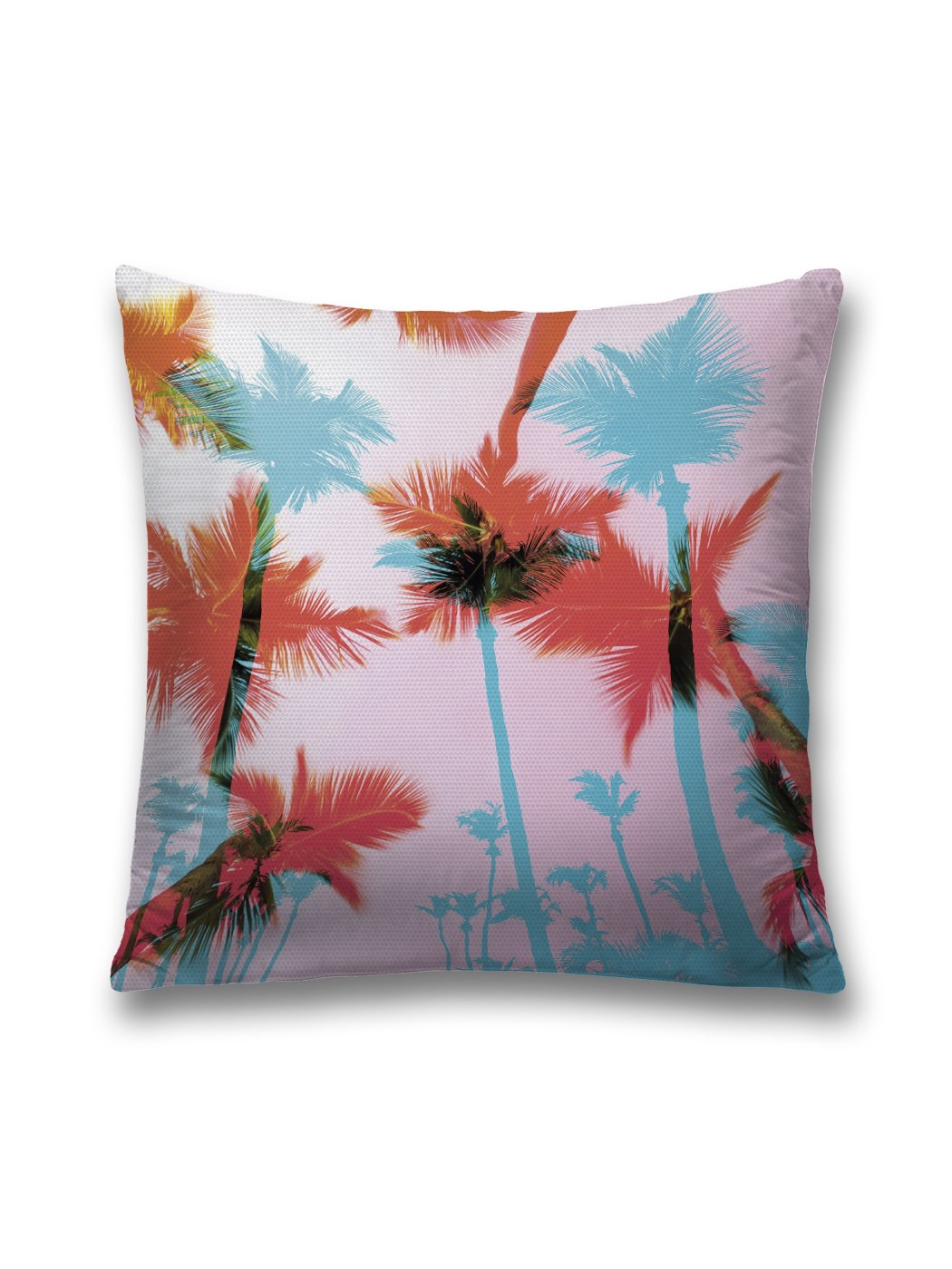 

Наволочка декоративная JoyArty "Раздвоение пальм" на молнии, 45x45 см, Красный