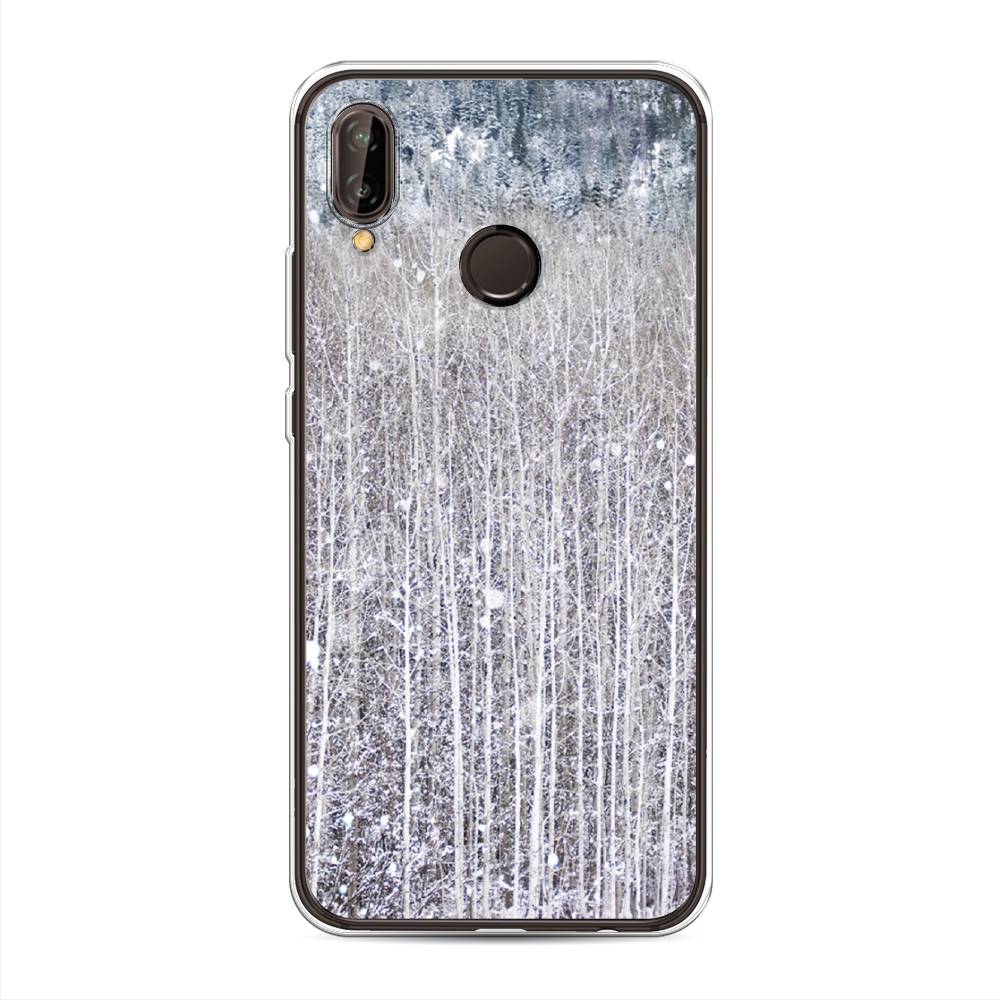 

Чехол на Huawei Nova 3 "Снежный лес", Бежевый;серый;белый, 66150-5