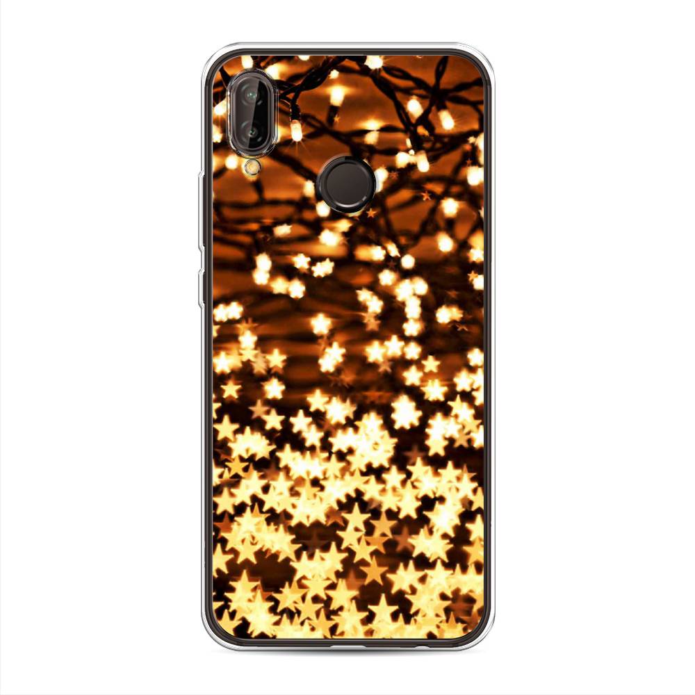 

Чехол на Huawei Nova 3 "Новогодняя гирлянда", Золотистый, 66150-5