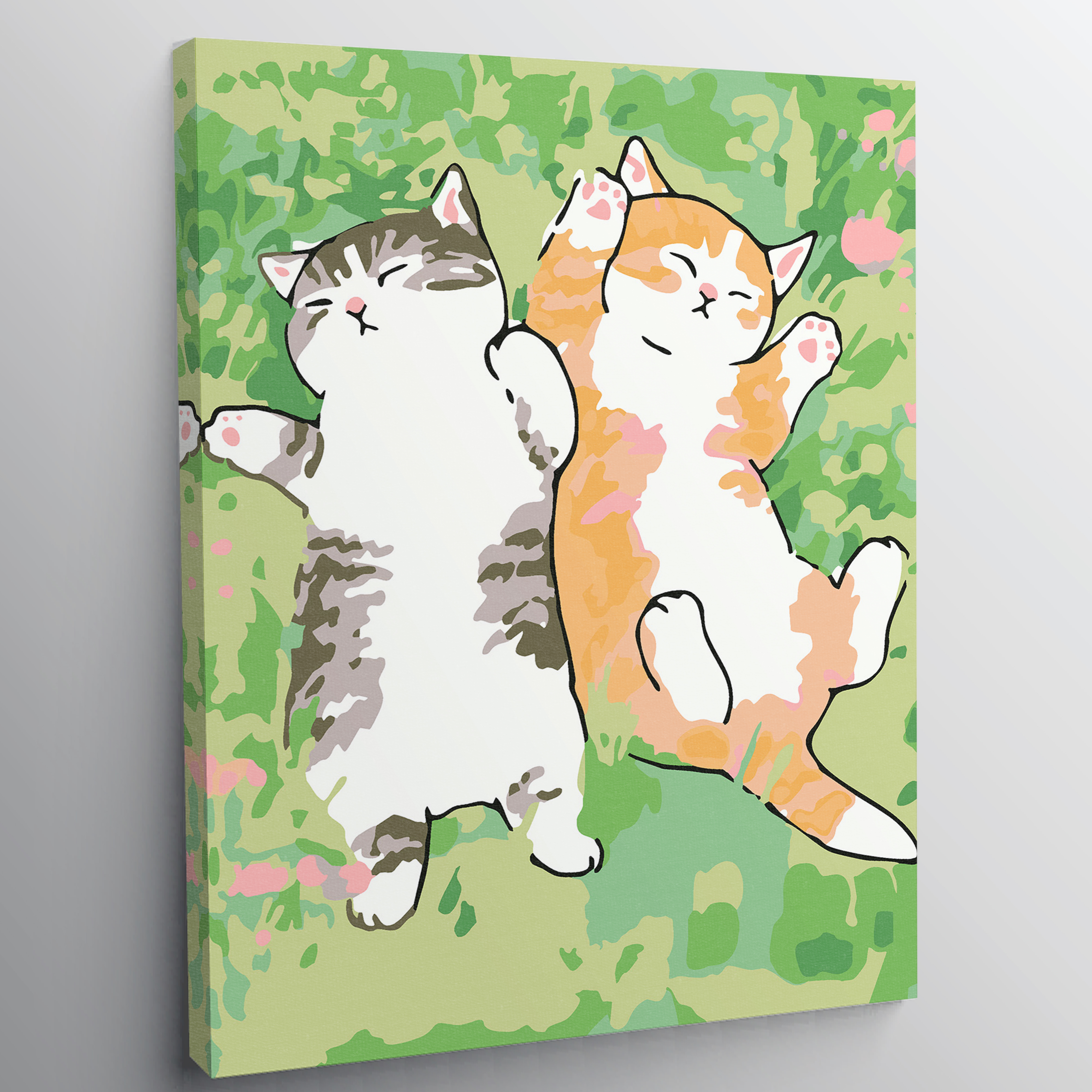 

Картина по номерам Red Panda Котики на траве холст на подрамнике 30x40 см, Котики на траве