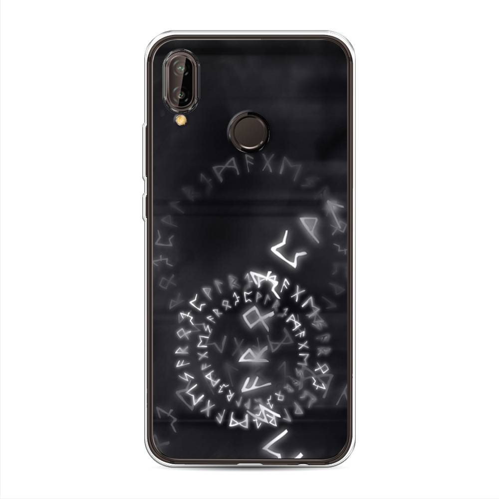

Чехол на Huawei Nova 3 "Руны", Серый;черный, 66150-3