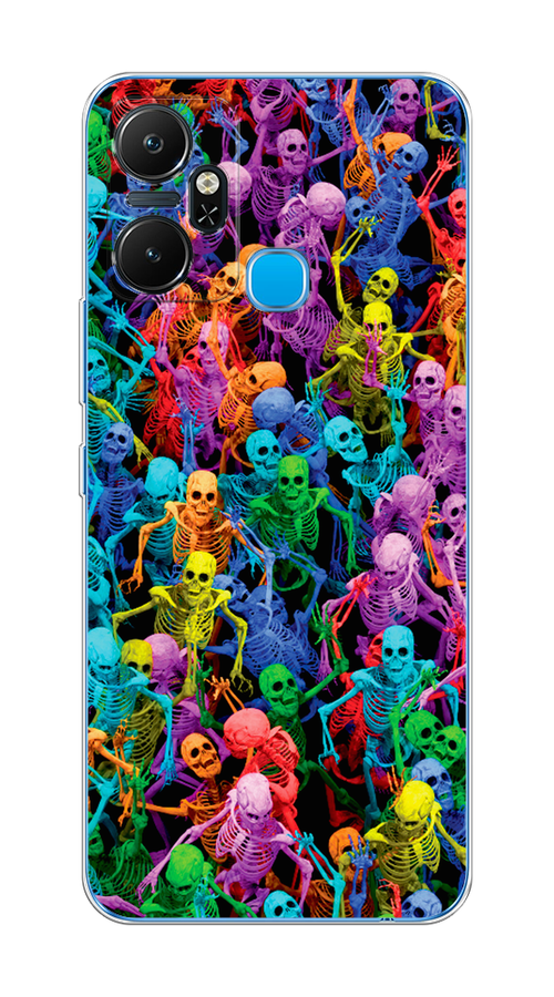 

Чехол на Infinix Smart 6 Plus "Вечеринка скелетов", Фиолетовый;желтый;оранжевый, 3102350-6
