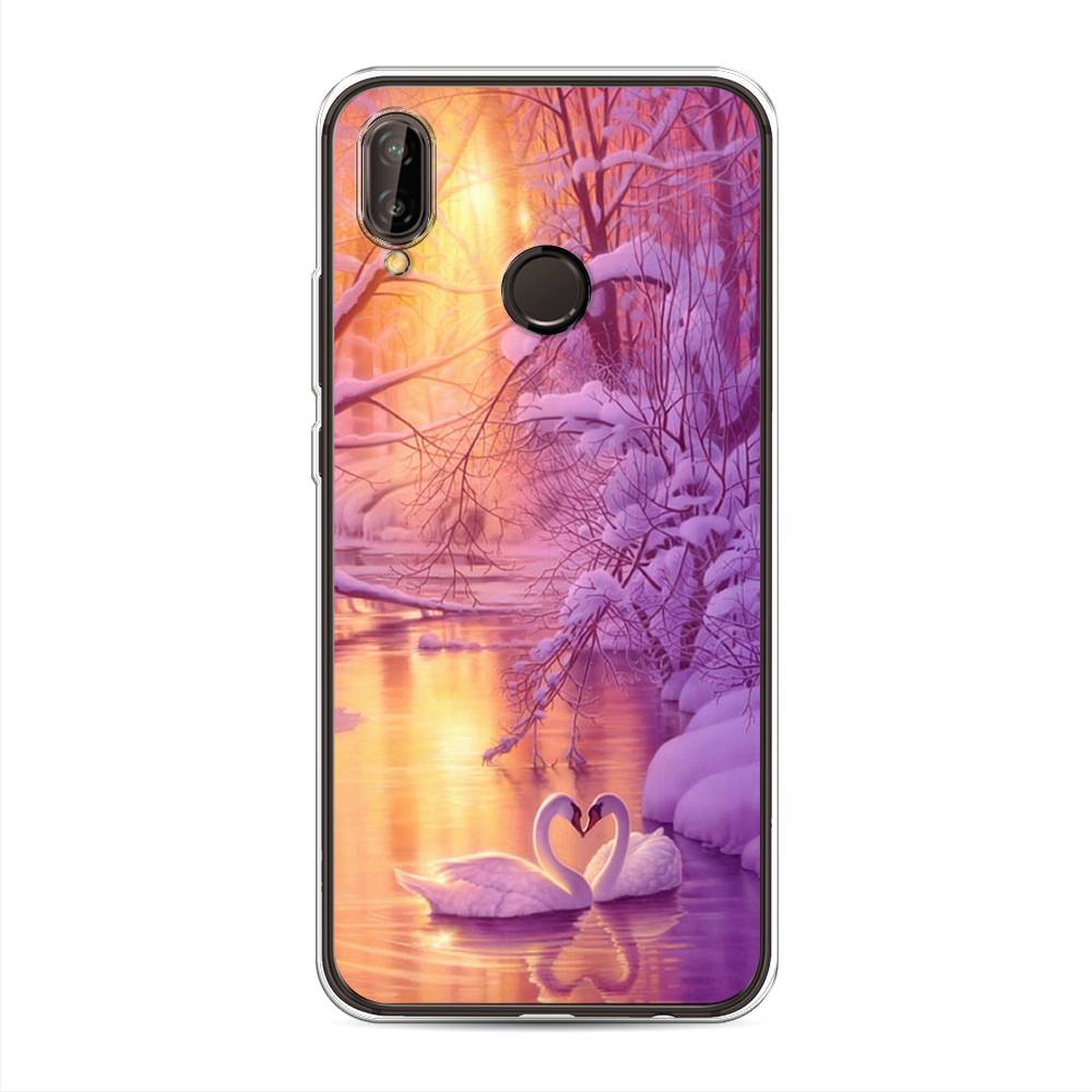 

Чехол на Huawei Nova 3 "Зима 1", Фиолетовый;желтый, 66150-2