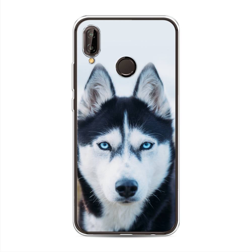 

Чехол на Huawei Nova 3 "Хаски 2", Синий;белый, 66150-1