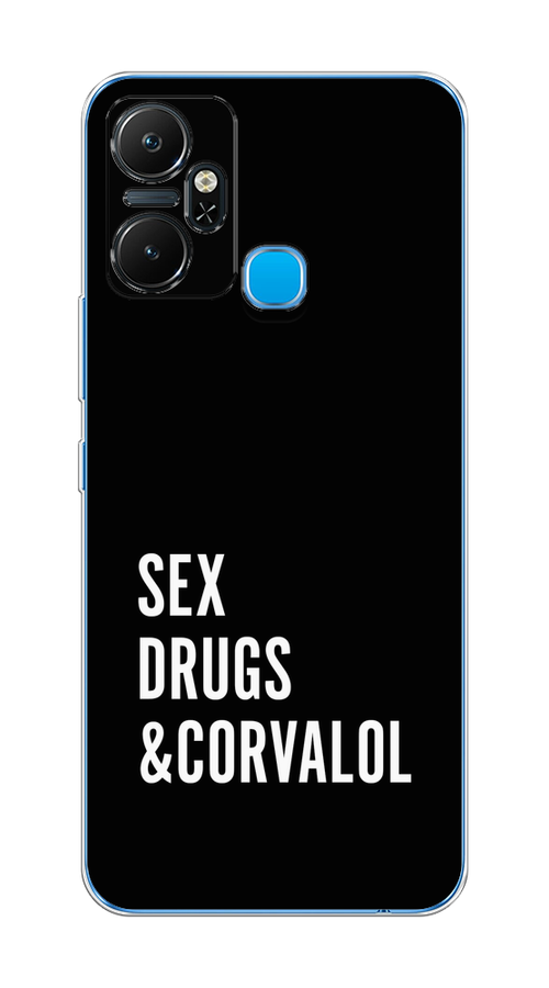 

Чехол на Infinix Smart 6 Plus "Corvalol", Черный;серый;белый, 3102350-6