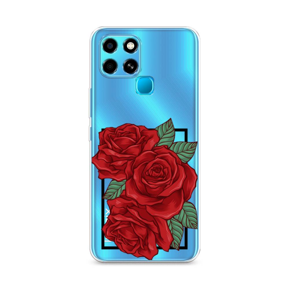 

Чехол для Infinix smart 6 "Три алые розы", Красный, 3101050-2