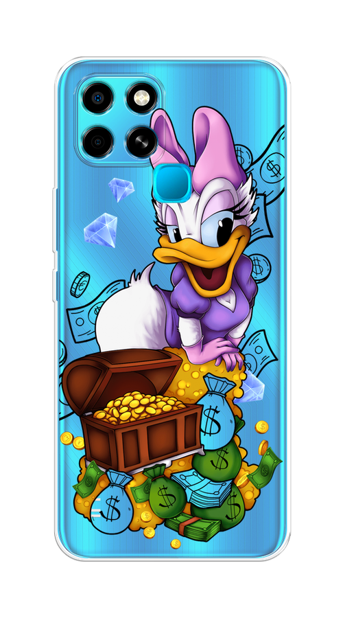 

Чехол на Infinix Smart 6 "Rich Daisy Duck", Коричневый;белый;фиолетовый, 3101050-6