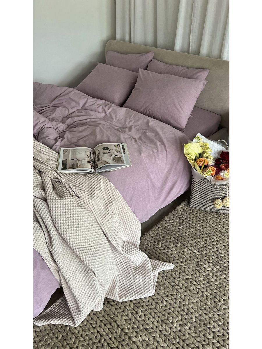 

Постельное бельё Home Only Melange Wisteria 2-спальное Варёный хлопок