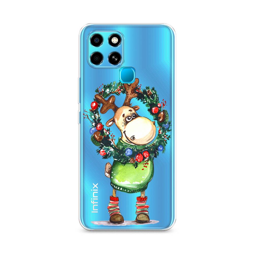 

Чехол для Infinix smart 6 "Олень с новогодним венком", 3101050-4