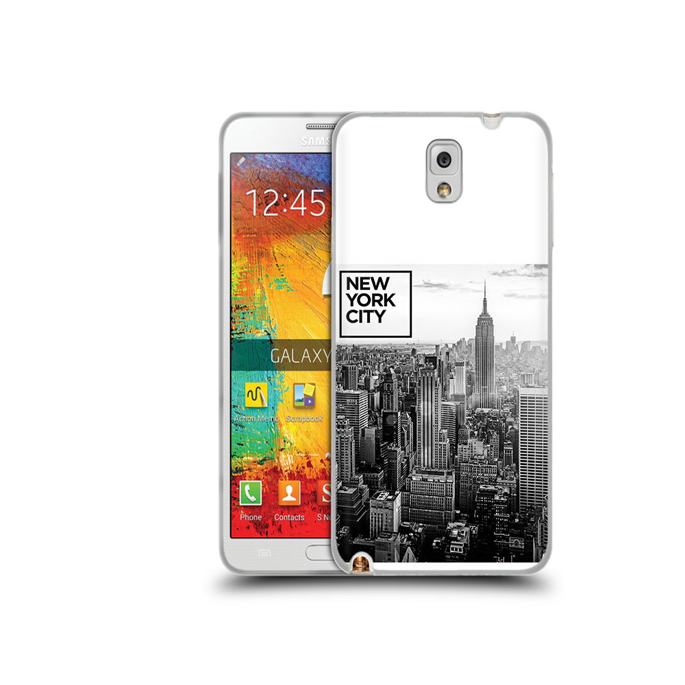 

Чехол MyPads Tocco для Samsung Galaxy Note 3 черно белый ньюерк, Прозрачный, Tocco