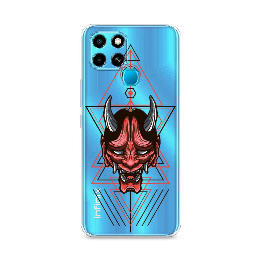 

Чехол для Infinix smart 6 "Hanya Oni mask", Серый;красный;черный, 3101050-4