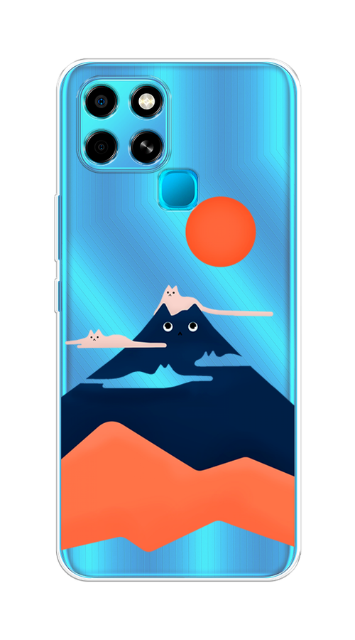 

Чехол на Infinix Smart 6 "Кот-гора", Черный;оранжевый, 3101050-4