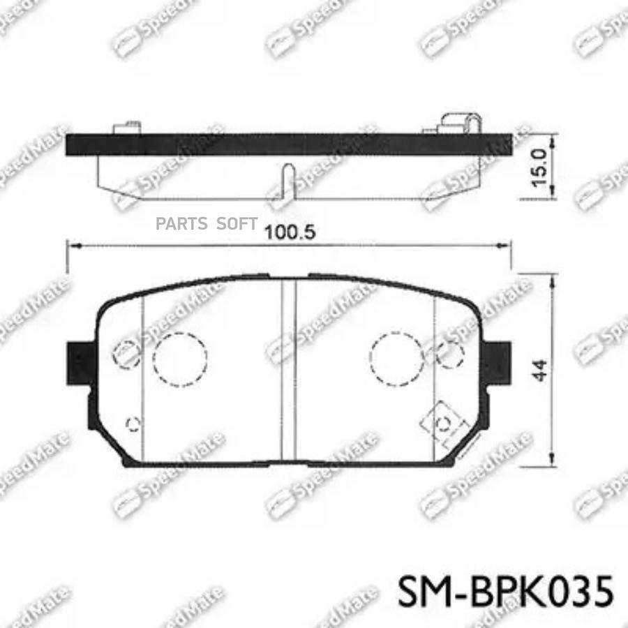 

Колодки зад.KIA Carens SpeedMate smbpk035